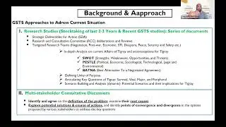 Tigray's Political Economy Landscape:Results of GSTS Studies&Multi-Stakeholder Consultations– Part 1