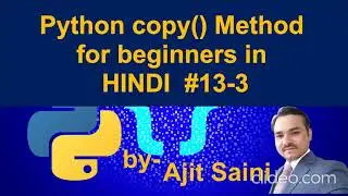 Python - Dictionary  copy Method for Beginners in HINDI #13.3