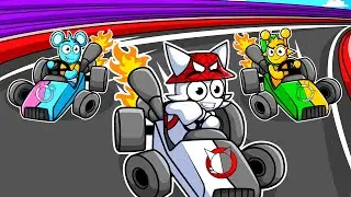 CARRERAS SPRUNKI en CARROS de PLASTILINA 🚗 Human Fall Flat