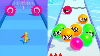 Ball Run 2048 Vs Stack Rider New Big Update All Levels Gameplay Walkthrough 4K Nr 9