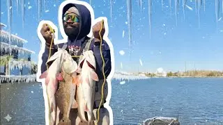 Frozen Morning, Hot Redfish Bite 🔥 Myrtle Grove Redfish Fishing