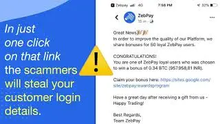 ZebPay will never ask you to share your PIN or OTP!