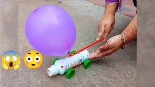 Diy Fun with a balloon - powered toy car Craft ideas 🚗