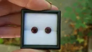 Beautiful Deep Red Tanzanian Rhodolite Garnet Gemstone Set from KGC