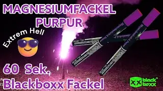 Magnesiumfackel Purpur | 60 Sekunden Brenndauer | Starke Rauchentwicklung | Blackboxx