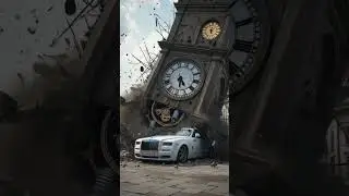 Rolls-Royce Phantom &ndash; Crushed by Giant Clock Tower #automobile #drift #cars #destroy #shorts