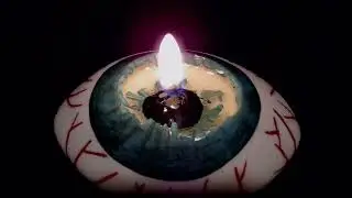 Creepy Eye Candle Burning Time-Lapse