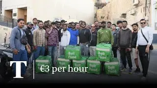 We are struggling' - Food couriers on strike say they earn &euro;3 per hour