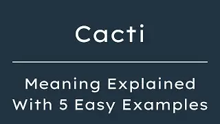 What Does Cacti Mean? Cacti Meaning in English With 5 Example Sentences