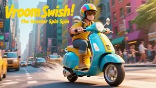 Vroom Swish! The Scooter Spin Spin | Scooter Song for Kids | Fun Ride Rhyme for Toddlers on the Go