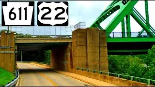(7) PA-611: SPLIT SCREEN Delaware River Drive | Easton to Martins Creek