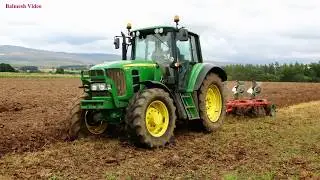 Ploughing Some Rough, Dry and Stony Ground - with John Deere 6630.
