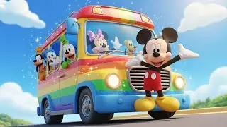 Mickey Mouse Adventure on the Colorful Bus 🚍🌈 | Fun Cartoon Journey for Kids