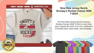 Nice New Jersey Devils Snoopy's Hockey Camps 2026 T-Shirt