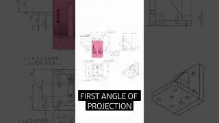 FIRST ANGLE OF PROJECTION mechanical #engineering #engineer #diploma #btech #drawing #design #cad