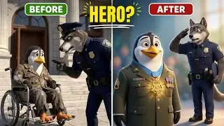 Police Arrest Disabled homeless Penguin for Reading — But He Has Medal of Honor!
