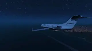 (MILJET) GTA V SS - LSIA Night Flight Wing View