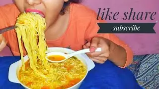 ASMR EATING HOME MADE SOUPY MAGGIE NOODLES & COLD DRINK