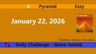 Microsoft Solitaire Collection | Pyramid Easy - January 22, 2026 | Daily Challenges