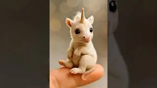 A magical foal with tiny horn aglow! Baby unicorn on my fingertip. #PinkyTinyTing #cute