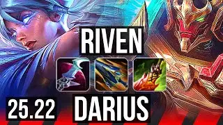 RIVEN vs DARIUS (TOP) | 4k comeback | EUW Diamond | 25.22