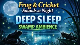 8 Hours Night Frog Sounds 🌿 Deep Sleep Swamp Ambience