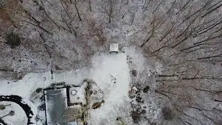 High Altitude Landing - Snow - Connecticut - Drone - Day - 4k