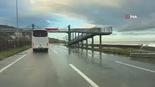Rize'de fırtına