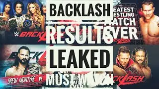 WWE BACKLASH 2020 LEAKED RESULTS IN 1 MIN || MUST WATCH