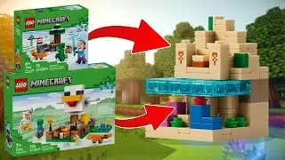 Я построил мини-биомы Minecraft из Lego 21583 и 21585