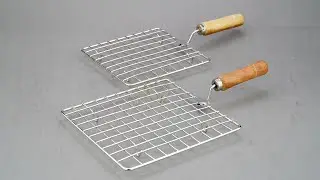Tool Square Roti Toaster with Wooden Handle,Roti Papad Chapati Chicken paneer tandoor Wooden Handle