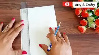 Ribbon Border Design For Project Work | Easy Border Design | Assignment Front Page file decoration