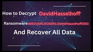 How to Decrypt DavidHasselhoff Ransomware (MEDUSALOCKER) (.DavidHasselhoff250) and Recover All Data|