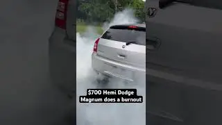 $700 Hemi Dodge Magnum does a burnout