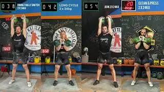 Четыре способа поднять две гири над головой от Дениса Васильева