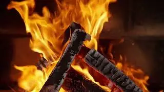 Cozy Fireplace Close-Up with Crackling Wood | Warm Fire Ambience