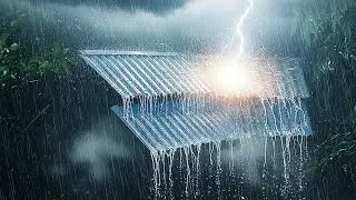Heavy Storm - Continuous Rain and Thunder Sounds, Thunderstorm Rain for Sleeping, Relaxing, Studying