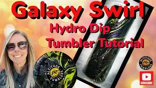 Galaxy Swirl Hydro Dip Tumbler using Marabu Easy Marble Paints