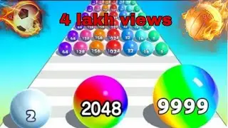 Ball run 2048 gameplay 16 AZ- 16 BZ #short #viral