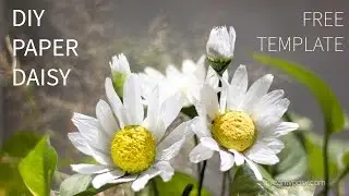 [FREE template and tutorial] Paper daisy flower