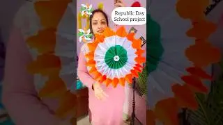 Tiranga 🇮🇳 paper crafts for school project #satisfying #shorts #art #craft #republicday