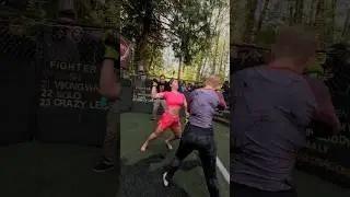 Craziest female mma fight EVER!  #fight #headbutt #wrestling #fyp