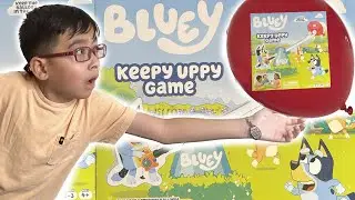 Unboxing the NEW Bluey Keepy Uppy Game Kids Game from Moose Toys