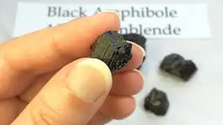 Crystal & Mineral Education: BLACK AMPHIBOLE AKA Hornblende