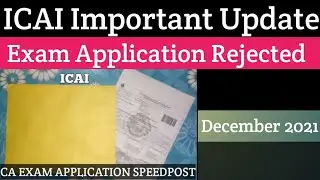ICAI Exam Application Speedpost Rejected || How To Track CA Exam Application Post || Kci