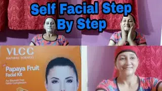 Self facial Step by Step at home do Self VLCC papaya fruit facial अपना फेशियल