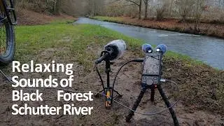 Relaxing Sound of Schutter River in Germany (no loop!)