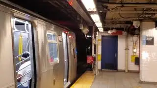 World Trade Center bound (E) train leaves Jackson Heights with CBTC signal (Ft. (M) train)