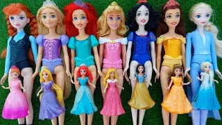 Disney Princesses vs Kuromi & Hello Kitty bag unboxing Satisfying ASMR DIY doll dress Miniature 