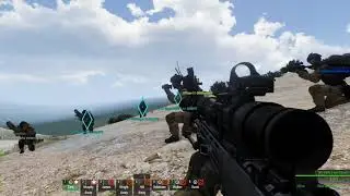 Arma 3 C2 session with WIP Cross Com HUD